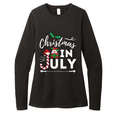 Christmas In July Beach Summer Santa Hat Gift Hawaiian 2021 Womens CVC Long Sleeve Shirt