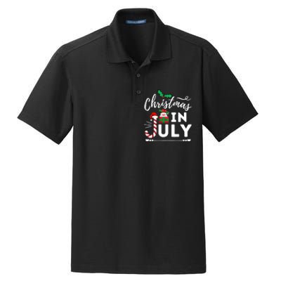 Christmas In July Beach Summer Santa Hat Gift Hawaiian 2021 Dry Zone Grid Polo