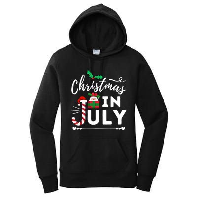 Christmas In July Beach Summer Santa Hat Gift Hawaiian 2021 Women's Pullover Hoodie