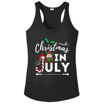 Christmas In July Beach Summer Santa Hat Gift Hawaiian 2021 Ladies PosiCharge Competitor Racerback Tank