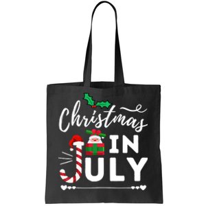 Christmas In July Beach Summer Santa Hat Gift Hawaiian 2021 Tote Bag