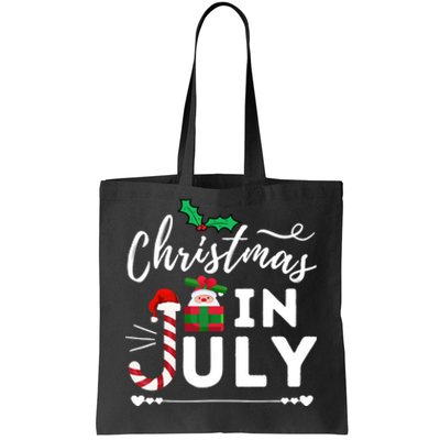 Christmas In July Beach Summer Santa Hat Gift Hawaiian 2021 Tote Bag