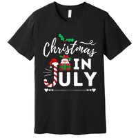 Christmas In July Beach Summer Santa Hat Gift Hawaiian 2021 Premium T-Shirt