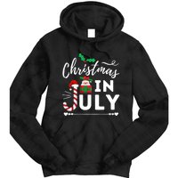 Christmas In July Beach Summer Santa Hat Gift Hawaiian 2021 Tie Dye Hoodie