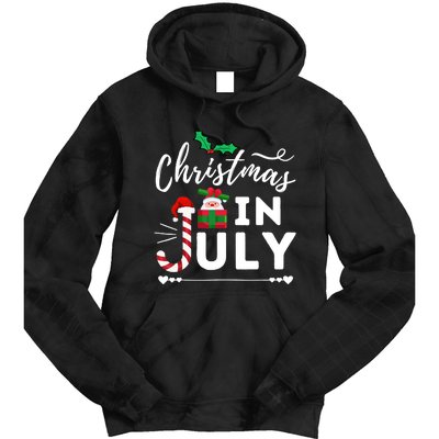 Christmas In July Beach Summer Santa Hat Gift Hawaiian 2021 Tie Dye Hoodie