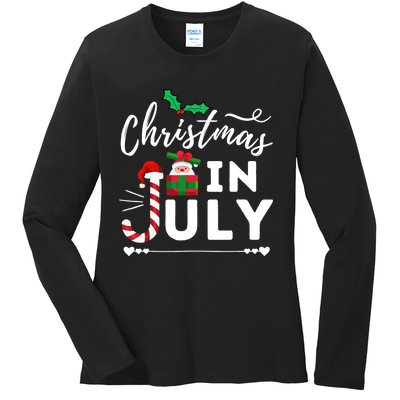 Christmas In July Beach Summer Santa Hat Gift Hawaiian 2021 Ladies Long Sleeve Shirt