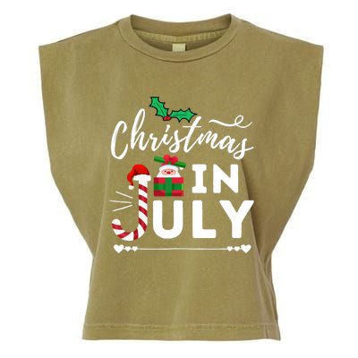 Christmas In July Beach Summer Santa Hat Gift Hawaiian 2021 Garment-Dyed Women's Muscle Tee