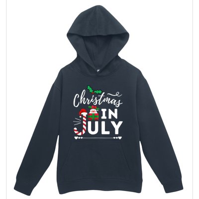 Christmas In July Beach Summer Santa Hat Gift Hawaiian 2021 Urban Pullover Hoodie