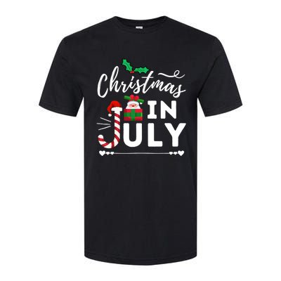 Christmas In July Beach Summer Santa Hat Gift Hawaiian 2021 Softstyle CVC T-Shirt