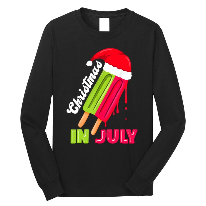 Christmas In July Watermelon Ice Pops Fun Christmas In July Long Sleeve Shirt