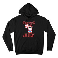 Christmas In July | Cute Beach Santa Claus Gift Hoodie