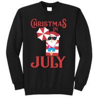 Christmas In July | Cute Beach Santa Claus Gift Sweatshirt