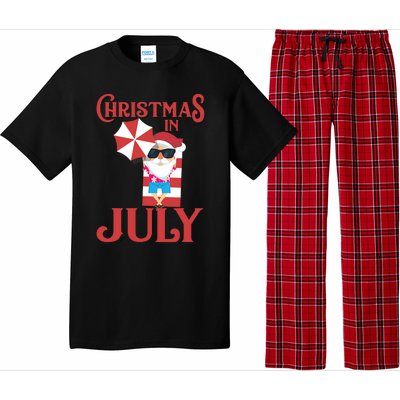 Christmas In July | Cute Beach Santa Claus Gift Pajama Set