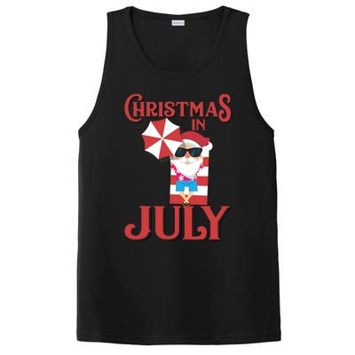 Christmas In July | Cute Beach Santa Claus Gift PosiCharge Competitor Tank