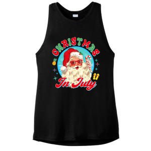 Christmas In July Santa Claus Vacation Summer Men Women Kids Ladies PosiCharge Tri-Blend Wicking Tank