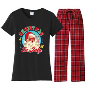 Christmas In July Santa Claus Vacation Summer Men Women Kids Women's Flannel Pajama Set