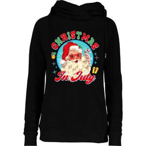 Christmas In July Santa Claus Vacation Summer Men Women Kids Womens Funnel Neck Pullover Hood