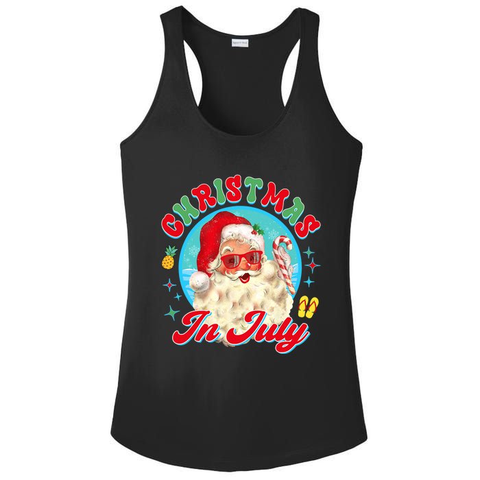 Christmas In July Santa Claus Vacation Summer Men Women Kids Ladies PosiCharge Competitor Racerback Tank