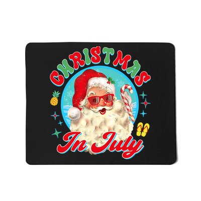 Christmas In July Santa Claus Vacation Summer Men Women Kids Mousepad