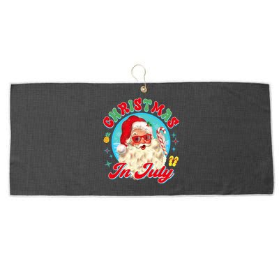 Christmas In July Santa Claus Vacation Summer Men Women Kids Large Microfiber Waffle Golf Towel