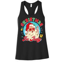 Christmas In July Santa Claus Vacation Summer Men Women Kids Women's Racerback Tank