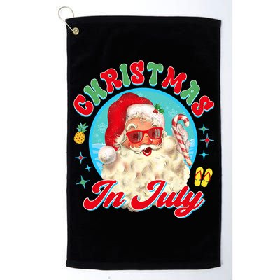 Christmas In July Santa Claus Vacation Summer Men Women Kids Platinum Collection Golf Towel