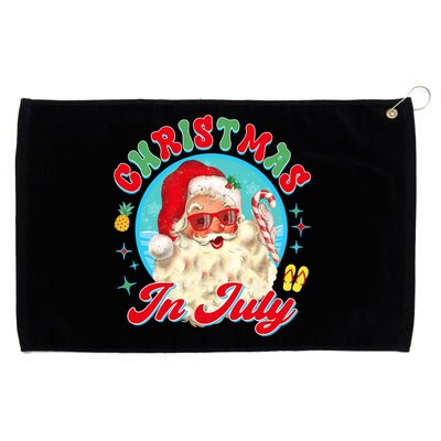 Christmas In July Santa Claus Vacation Summer Men Women Kids Grommeted Golf Towel