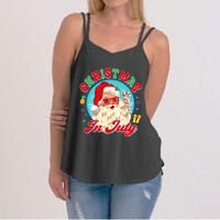 Christmas In July Santa Claus Vacation Summer Men Women Kids Women's Strappy Tank