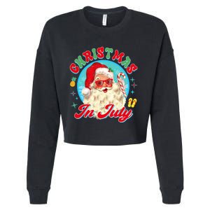 Christmas In July Santa Claus Vacation Summer Men Women Kids Cropped Pullover Crew