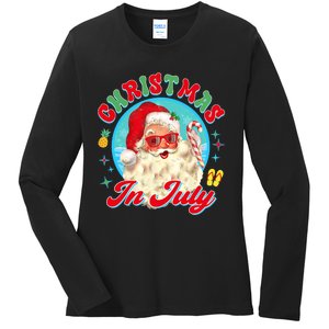 Christmas In July Santa Claus Vacation Summer Men Women Kids Ladies Long Sleeve Shirt