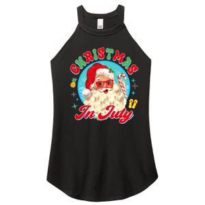 Christmas In July Santa Claus Vacation Summer Men Women Kids Women's Perfect Tri Rocker Tank