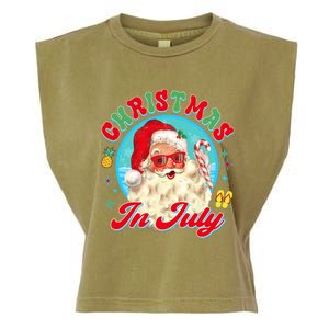 Christmas In July Santa Claus Vacation Summer Men Women Kids Garment-Dyed Women's Muscle Tee