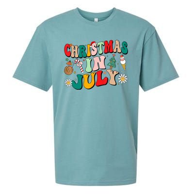 Christmas In July Shirts Groovy Xmas Summer Men Women Kids Sueded Cloud Jersey T-Shirt