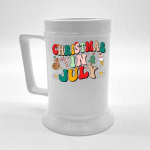 Christmas In July Shirts Groovy Xmas Summer Men Women Kids Beer Stein