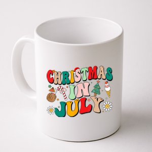 Christmas In July Shirts Groovy Xmas Summer Men Women Kids Coffee Mug