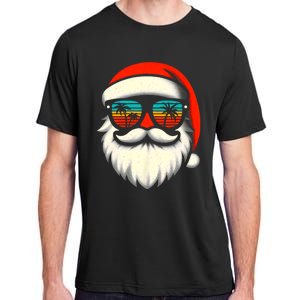 Christmas In July Santa Hat Sunglasses Beach Summer Vacation Adult ChromaSoft Performance T-Shirt