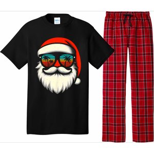 Christmas In July Santa Hat Sunglasses Beach Summer Vacation Pajama Set