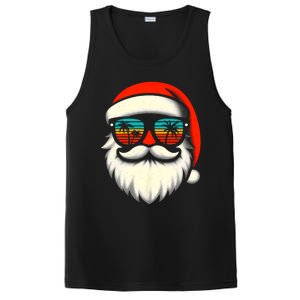 Christmas In July Santa Hat Sunglasses Beach Summer Vacation PosiCharge Competitor Tank