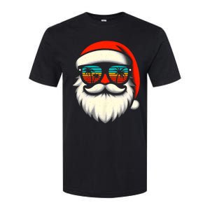 Christmas In July Santa Hat Sunglasses Beach Summer Vacation Softstyle CVC T-Shirt