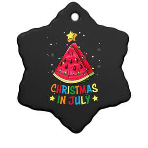 Christmas In July Watermelon Christmas Tree Summer Vacation Ceramic Star Ornament