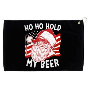 Christmas In July Santa Ho Ho Hold My Beer Grommeted Golf Towel