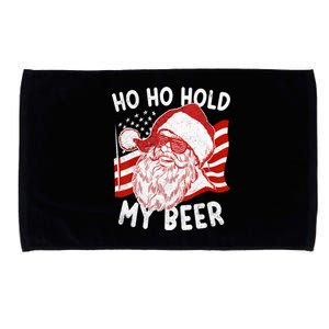 Christmas In July Santa Ho Ho Hold My Beer Microfiber Hand Towel