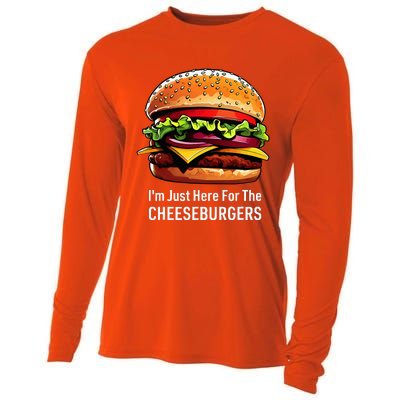 Cheeseburger IM Just Here For The Cheeseburgers Cooling Performance Long Sleeve Crew