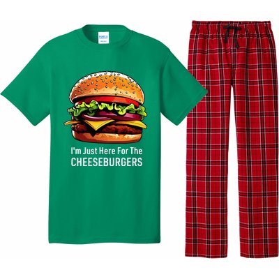 Cheeseburger IM Just Here For The Cheeseburgers Pajama Set