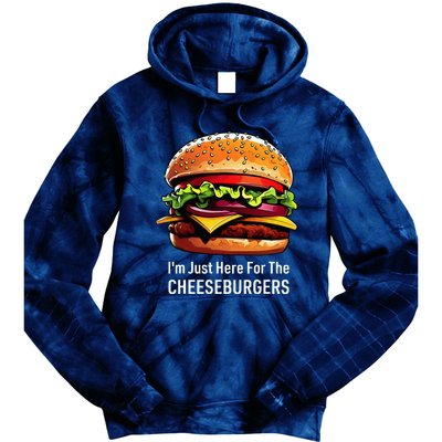 Cheeseburger IM Just Here For The Cheeseburgers Tie Dye Hoodie