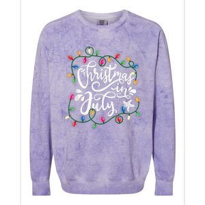 Christmas In July Lights Funny Summer Xmas  Wo  Colorblast Crewneck Sweatshirt