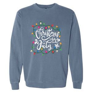 Christmas In July Lights Funny Summer Xmas  Wo  Garment-Dyed Sweatshirt