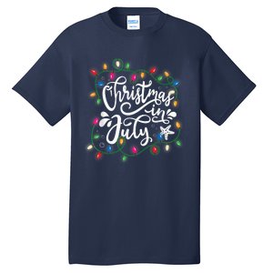 Christmas In July Lights Funny Summer Xmas  Wo  Tall T-Shirt