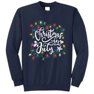 Christmas In July Lights Funny Summer Xmas  Wo  Tall Sweatshirt