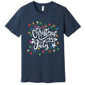 Christmas In July Lights Funny Summer Xmas  Wo  Premium T-Shirt